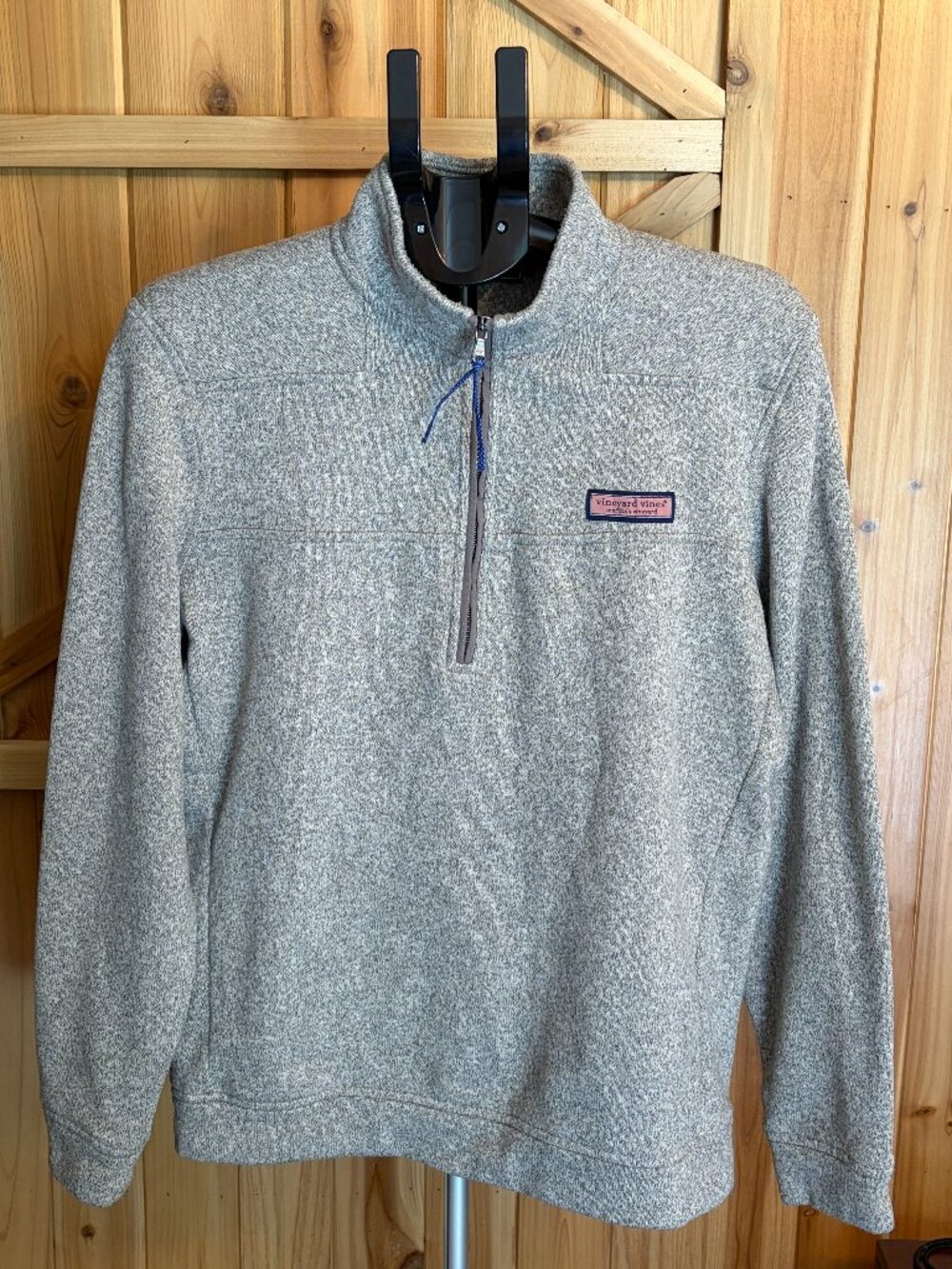 Vineyard Vines Shep Shirt 1/4 Zip Sweatshirt Sz Medium Gray Fleece